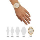 Michael Kors Janelle Quartz Gold Dial Gold Steel Strap Watch For Women - MK7088