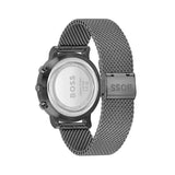 Hugo Boss Skymaster Chronograph Grey Dial Grey Mesh Bracelet Watch for Men  - 1513934