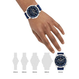 Tommy Hilfiger Luca Chronograph Blue Dial Blue Silicone Strap Watch For Men - 1710489