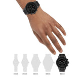 Tommy Hilfiger Tyson Chronograph Black Dial Black Steel Strap Watch For Men - 1710590