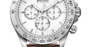 Hugo Boss Ikon Chronograph White Dial Brown Leather Strap Watch for Men - 1513175