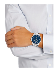 Hugo Boss Governer Blue Dial Silver Steel Strap Watch for Men - 1513487
