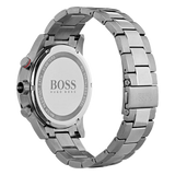 Hugo Boss Rafale Chronograph Black Dial Silver Steel Strap Watch for Men - 1513509