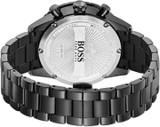Hugo Boss Aero Chronograph Black Dial Black Steel Strap Watch for Men - 1513771