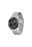 Hugo Boss Pilot Edition Black Dial Silver Mesh Bracelet Watch for Men - 1513886