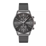 Hugo Boss Associate Chronograph Grey Dial Grey Mesh Bracelet Watch for Men - 1513870