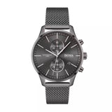 Hugo Boss Associate Grey Dial Grey Mesh Bracelet Watch for Men - 1513870