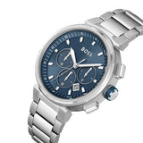 Hugo Boss One Chronograph Blue Dial Silver Steel Strap Watch For Men - 1513999