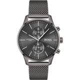 Hugo Boss Associate Black Dial Black Mesh Bracelet Watch for Men - 1513769