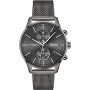 Hugo Boss Associate Chronograph Grey Dial Grey Mesh Bracelet Watch for Men - 1513870