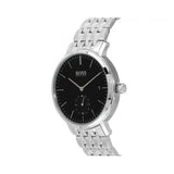 Hugo Boss Corporal Black Dial Silver Mesh Bracelet Watch for Men - 1513641