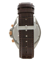 Hugo Boss Driver Chronograph Silver Dial Brown Leather Strap Watch For Men - 1512881