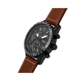 Hugo Boss Pilot Black Dial Brown Leather Strap Watch for Men - 1513851