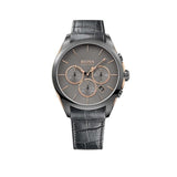 Hugo Boss Onyx Grey Dial Black Leather Strap Watch for Men - 1513366