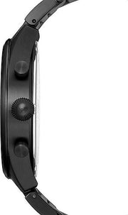 Hugo Boss Pioneer Chronograph Black Dial Black Steel Strap Watch for Men - 1513714