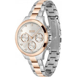 Hugo Boss Hera White Dial Two Tone Steel Strap Watch for Women - 1502564