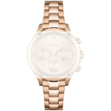 Hugo Boss Carnation Chronograph Gold Dial Gold Steel Strap Watch for Women - 1502592