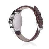 Hugo Boss Jet Chronograph Quartz Silver Dial Brown Leather Strap Watch For Men - HB1513280