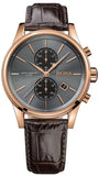 Hugo Boss Jet Chronograph Grey Dial Brown Leather Strap Watch for Men - 1513281