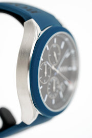 Hugo Boss Velocity Chronograph Black Dial Blue Rubber Strap Watch for Men - 1513717