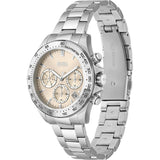 Hugo Boss Novia Chronograph Pink Dial Silver Steel Strap Watch for Women - 1502615