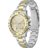 Hugo Boss Novia Chronograph Gold Dial Two Tone Steel Strap Watch for Women - 1502618