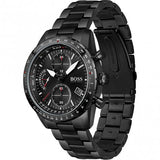 Hugo Boss Pilot Edition Black Dial Black Steel Strap Watch for Men - 1513854