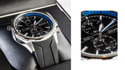 Hugo Boss Globetrotter Chronograph Black Dial Black Silicone Strap Watch for Men - 1513820