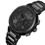 Hugo Boss One Chronograph Black Dial Black Steel Strap Watch For Men - 1514001