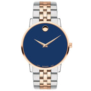 Movado Museum Classic Blue Dial Two Tone Steel Strap Watch for Men - 0607267