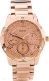 Guess Studio Rose Gold Dial Rose Gold Steel Strap Watch For Women - W0778L3