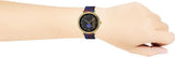 Versace V-Circle The Clans Edition Black Dial Red & Blue Leather Strap Watch for Women - VEBQ00218