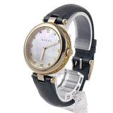 Gucci Diamantissima Quartz Mother of Pearl Dial Black Leather Strap Watch for Women - YA141404