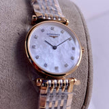 Longines La Grande Classique De Longines Diamonds Mother of Pearl Dial Two Tone Mesh Bracelet Watch for Women - L4.209.1.97.7