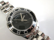 Marc Jacobs Blade Black Dial Silver Steel Strap Watch for Women - MBM3059