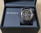 Jam Tangan Pria Tag Heuer Formula 1 Calibre 16 Automatic Chronograph Black Dial Silver Steel Strap - CAZ2010.BA0876