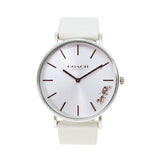 Coach Perry White Dial White Leather Strap Watch for Women - 14503117