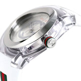 Gucci SYNC XXL White Dial White Rubber Strap Watch For Men - YA137102