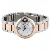 Cartier Ballon Bleu De Cartier Diamonds Silver Dial Two Tone Steel Strap Watch for Women - W3BB0026