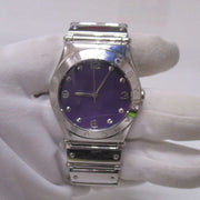Marc Jacobs Purple Dial Silver Steel Strap Watch for Women - MBM3032