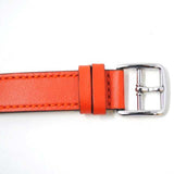 Coach Delancey White Dial Orange Leather Strap Watch for Women - 14502880