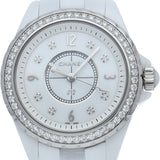 Chanel J12 Quartz Diamonds White Dial White Steel Strap Watch for Women - J12 H3110