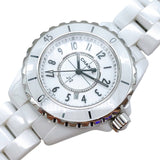 Chanel J12 Quartz White Dial White Steel Strap Watch for Women - J12 H5698