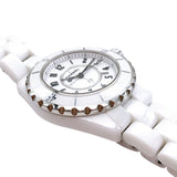 Chanel J12 Quartz White Dial White Steel Strap Watch for Women - J12 H5698