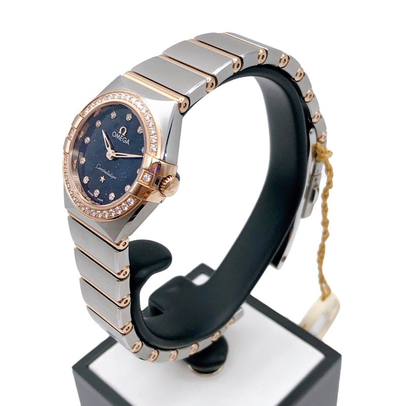 Omega Constellation Quartz Diamonds Blue Dial Two Tone Steel Strap Watch for Women - 131.25.25.60.53.002