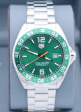 Tag Heuer Formula 1 Limited Edition Green Dial Silver Steel Strap Watch for Men - WAZ1017.BA0842