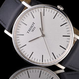 Tissot T Classic Everytime Jam Tangan Tali Kulit Hitam Dial Putih Besar Untuk Pria - T109.610.16.031.00