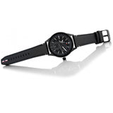 Tommy Hilfiger Austin Black Dial Black Leather Strap Watch for Men - 1791638