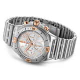 Breitling Chronomat B01 42 White Dial Silver Steel Strap Watch for Men - IB0134101G1A1