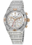 Breitling Chronomat B01 42 White Dial Silver Steel Strap Watch for Men - IB0134101G1A1